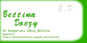 bettina doczy business card