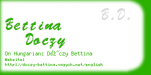 bettina doczy business card